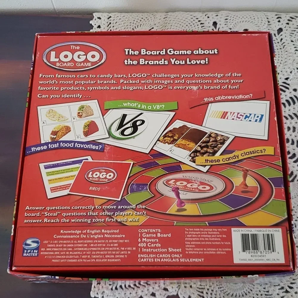 The LOGO Board Game - The Board Game About the Brands You Love! New - Open Box